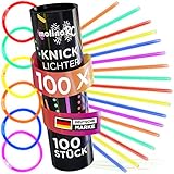 molinoRC 100x Knicklichter Party Set - 6 TOLLE Farben - Knicklichter Kinder - mit 100...