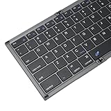 FOLOSAFENAR Reise-Bluetooth-Tastatur, ABS-Bluetooth-Tastatur, rutschfeste Silikonmatte,...