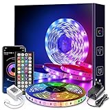 LED Strip 6m, RGB LED Streifen, LED Lichterkette mit Fernbedienung 6m Upgrade auf 6m,...