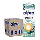 Alpro Barista Kokos – Zum Aufschäumen – 100 Prozent pflanzlich, vegan und milchfrei...