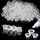 200 Stück Ink Cups Einweg - weiß 15mm 12mm Tattoo Farbkappen Cups-Tintenbecher Tattoo...