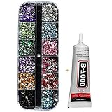 AMACOAM DIY Edelsteine mit Stick Kleber, 2500 Stück Acrylrhinestone Diamant Dekoband für...