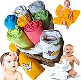 NATUREVILLE Musselin Spucktücher Baby Geschenk fur Neugeborenen - 80x80 cm, Doppelt...