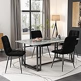 ModernLuxe Esszimmerstuhl 4er Set Wohnzimmerstuhl Polsterstuhl Loungesessel Weicher Sitz...