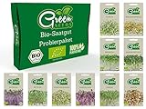 Green SEEDS - BIO Keimsorten Probierset Sprossen Samen & Microgreens zum selbst züchten -...