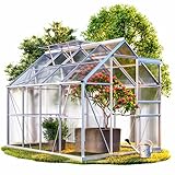 Gardebruk® Aluminium Gewächshaus 4,75m² mit Fundament 250x190cm inkl. 2 Dachfenster...