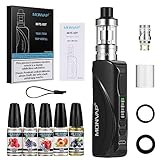 E Zigarette 75W, Inhalationsgerät Tragbar, MONVAP M75 Starter Set mit 5x10ml E Liquid,...