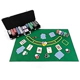 COSTWAY Pokerset mit 500 Laser-Chips | Pokerkoffer Alu | Pokerchips | Poker Komplett Set |...