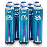 Tom 2 x, 4 x oder 8 x 330 g Universalgas Kartuschen mit Schraubgewinde 600 ml –...