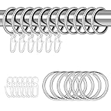 Dacitiery 30 Stück Gardinen Ringe, Metall Vorhangringe mit 30 Stück Kunststoff...