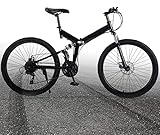 Klappfahrrad Klapprad 26 Zoll 21 Gang Faltrad Camping Schwarz Lastgewicht 150kg...