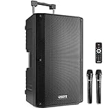 Vonyx VSA700 Mobile PA Anlage Komplettset, 1000 Watt Bluetooth Lautsprecher groß mit...