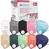 20 FFP2 Maske Bunt Mix CE Zertifiziert, Medizinische Mask mit 6 Lagige Masken ohne Ventil,...