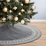 Dremisland Große Weihnachtsbaum Rock, 122cm Gestrickter Weihnachtsbaumdecke,...