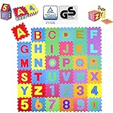 KIDUKU® 86 teilige Puzzlematte TÜV Rheinland geprüft - Kinderspielteppich, Spielmatte,...