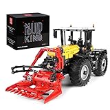 Mould King 17019 Technik Traktor, Ferngesteuert High-Tech Forklift mit 4 Motor, 4-in-1...