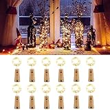 Flaschenlicht-Batterie，Dauerhaft 12 Wine Lichterkette Mit，LED-Lichterkette Weihnachten...