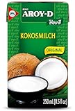 Aroy-D Kokosnussmilch – Kokosmilch zum Kochen und Backen – Ideal für Desserts,...