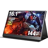 Gaming Monitor 144Hz 16,1 Zoll Tragbarer Monitor 2K 2560x1440 Unterstützung Freesync, IPS...