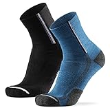 DANISH ENDURANCE Merino Fahrradsocken, Gepolstert, Atmungsaktiv, für Herren & Damen, 2...