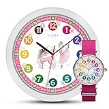 Cander Berlin MNU 1730 Kinderwanduhr Einhorn Wanduhr und MNA 1030 M Armbanduhr Prinzessin...