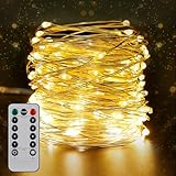 Adoric Lichterkette außen 20m, 200 LED Lichterkette, USB Lichterkette innen, Lichterkette...
