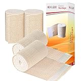 HEALQU Elastische Binde – Selbstklebender Verband 4 Rollen (10 cm x 4,5 m) Dehnbare...