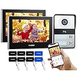 TMEZON WLAN IP Video Türsprechanlage 2-familienhaus mit 7 Zoll Touch Screen,1080P...