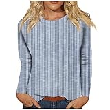 Tshirt Damen Pullover Damen Weich Herbste Schöne Longsleeve Pullover Homewear Baumwoll...