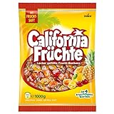 California Früchte – 1 x 1000g Vorratspackung – Gefüllte Bonbons mit Fruchtsaft –...