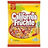 California Früchte – 1 x 1000g Vorratspackung – Gefüllte Bonbons mit Fruchtsaft –...