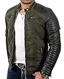 Redbridge Red Bridge Jacke Herren Biker Kunstleder Lederjacke Jacket mit gesteppten...