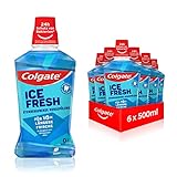 Colgate Mundspülung Ice Fresh 6x500 ml – für sofortige & anhaltende Frische –...