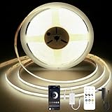 TTWAY COB LED Strip 7,5M, LED Streifen Naturweiß 4000K, 24V Dimmbar LED Band, CRI92, 8mm...