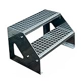 Kaminbau Mierzwa Premium Treppe Freistehend 2 Stufen (Breite 800 mm) (Höhe 38cm)...