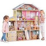 KidKraft Puppenhaus Majestic Mansion aus Holz mit Möbeln und Zubehör, Spielset mit...