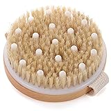 Massagebürste, Körperbürste Naturborsten, Cellulite Bürste, Trockenbürste Körper...