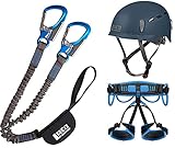 LACD Klettersteigset Pro + Klettergurt Start 2.0 Größe M + Helm Protector 2.0 midnight...