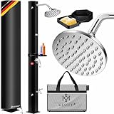 KESSER® Solardusche 60 Liter Solar Gartendusche inkl. Metall-Duschablage, Schutzhaube &...