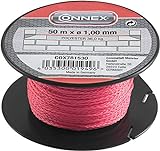 Connex Maurerschnur pink - 50 m Länge - Ø 1,0 mm - Polyester - Knotenfest - Reißfest &...