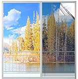 MUHOO Fensterlfolie Sonnenschutz 90x400cm, Spiegelfolie Fenster Sichtschutz, 99% UV...