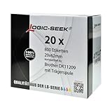 Logic-Seek 20x Adress-Etiketten 29mm x 62mm kompatibel für Brother DK11209 - je 800...