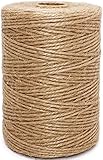 Abio Jute-Schnur 50m 2-3mm Jutegarn 50m Schnur reissfest 100% Natur Jute Kordel Deko...