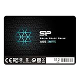 Silicon Power SSD 512GB 3D NAND A55 SLC Cache Performance Boost 2,5 Zoll SATA III 7mm...
