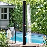 WilkSxyc Tragbare Solardusche Garten mit Duschkopf und Fußbrause, 38 Liter, Stehende...