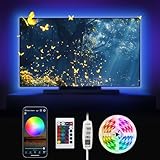 Nixtrve LED TV Hintergrundbeleuchtung, TV LED Strip 3M USB Bluetooth LED Streifen für...