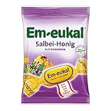 Em-eukal Salbei-Honig Hustenbonbon zuckerhaltig 75g – Feiner Salbeiextrakt, erlesener...