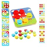 Lernspielzeug Puzzle Tiere Mosaik Steckspiel Montessori Spielzeug Mosaik Steckspiel für...