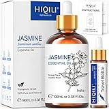 HIQILI Jasminöl 100ml, Naturreines Ätherisches Aromatherapieöl von Therapeutischer...