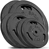 Hop-Sport 60 kg Gusseisen Hantelscheiben 30mm - Guss Gewichte Hantel Sets zur Auswahl -...